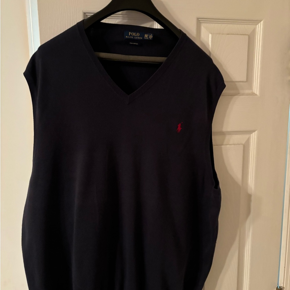 Ralph Lauren Polo navy blue sweater golf vest in men’s size 3XLT